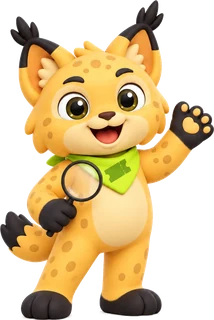 Vi, o lince mascote do Vicupom, acenando